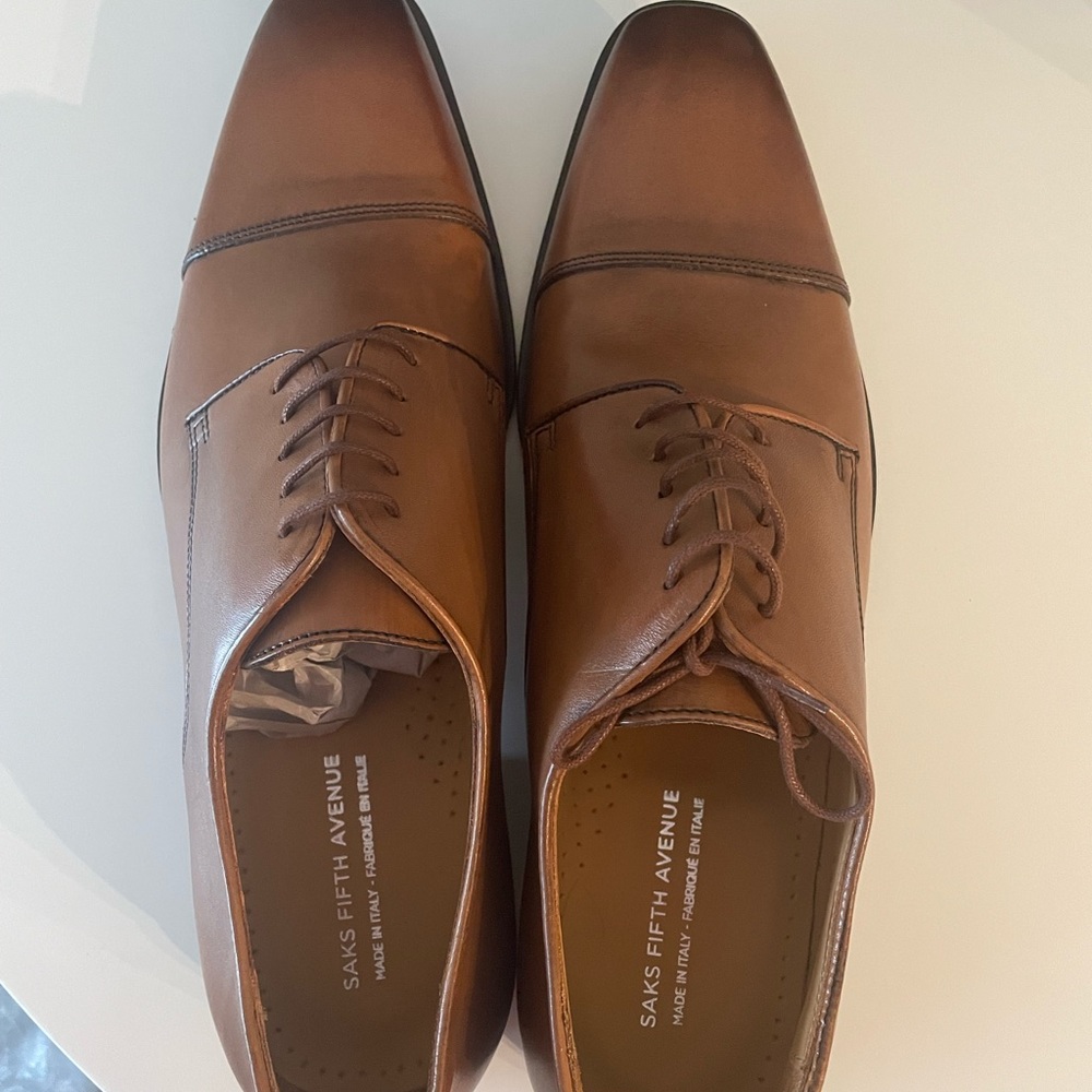 Sans Fifth Avenue Cognac lace up Size 11 Never worn NWT